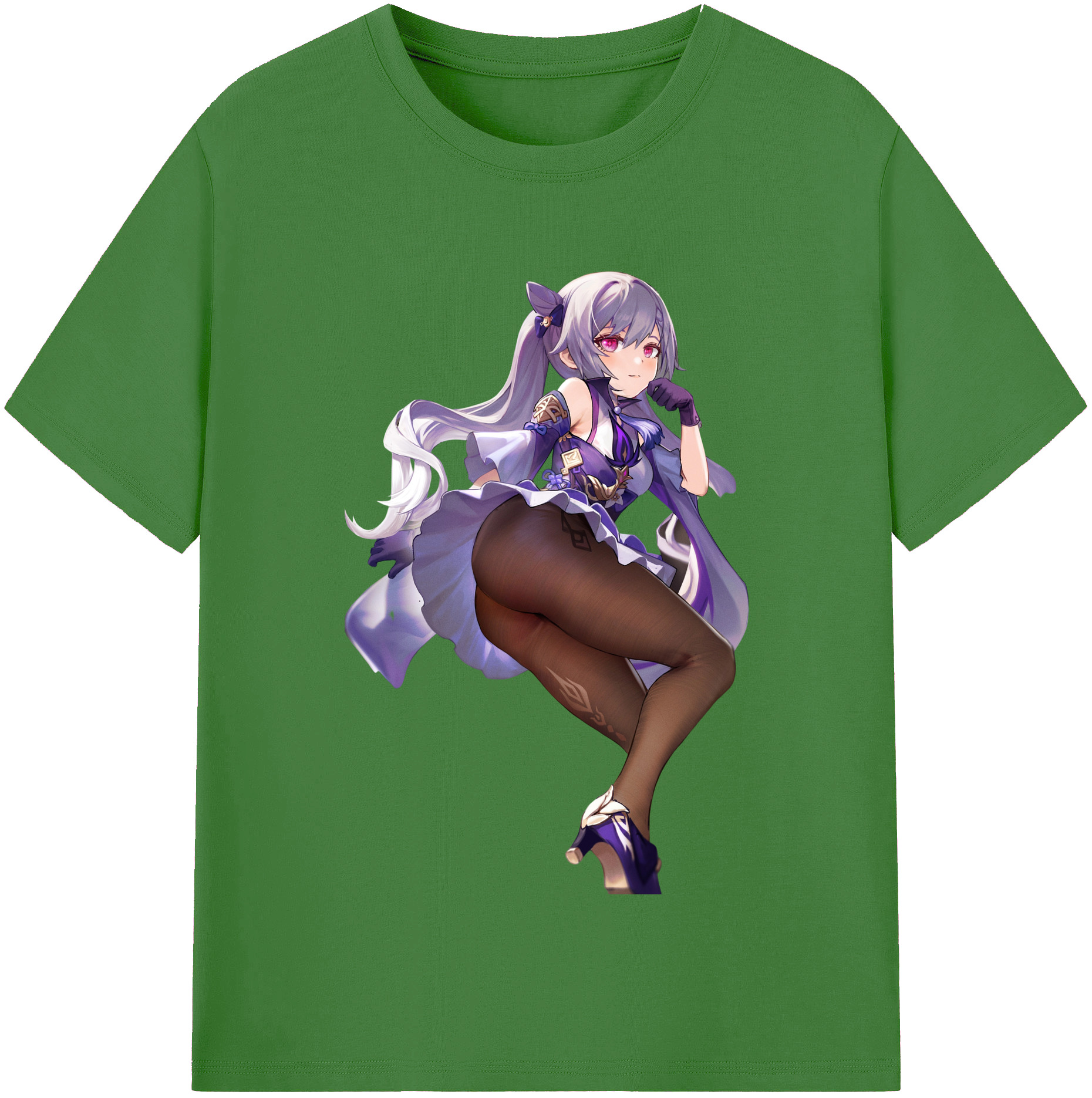 げんし神 刻晴 こくせい genshin Kokusei レディースカジュアルプリントTシャツ（綿100％）